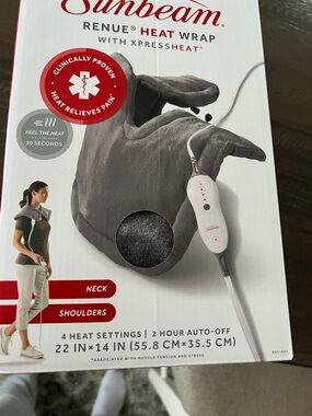 Sunbeam Gray Neck and Shoulder Heat Wrap